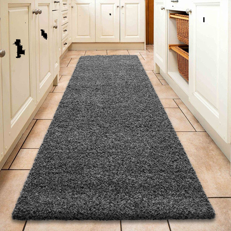 17 Stories Maydean 60cm X 220cm Dark Grey Area Rug Wayfair.co.uk